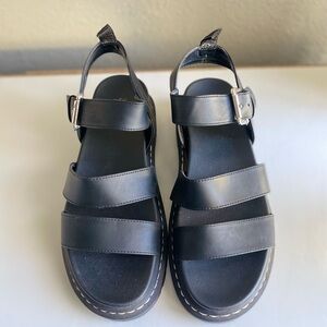 Platform Black Strappy Sandals